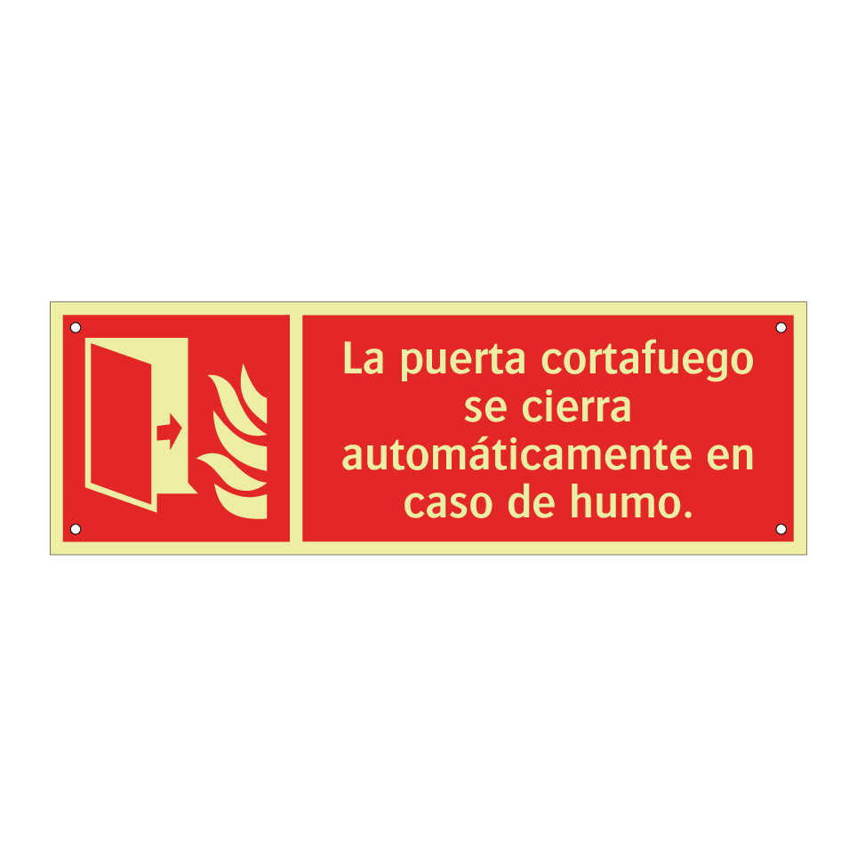 La puerta cortafuego se cierra automáticamente en caso de humo.