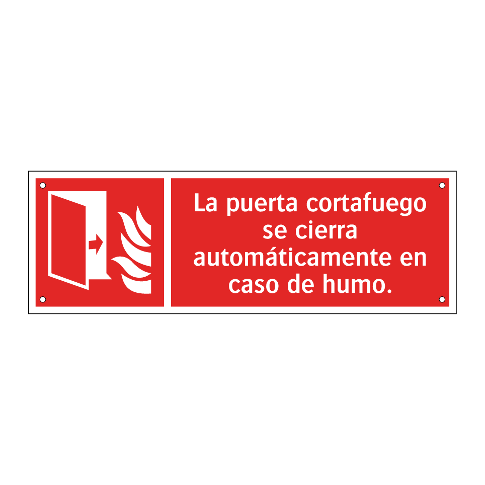 La puerta cortafuego se cierra automáticamente en caso de humo.