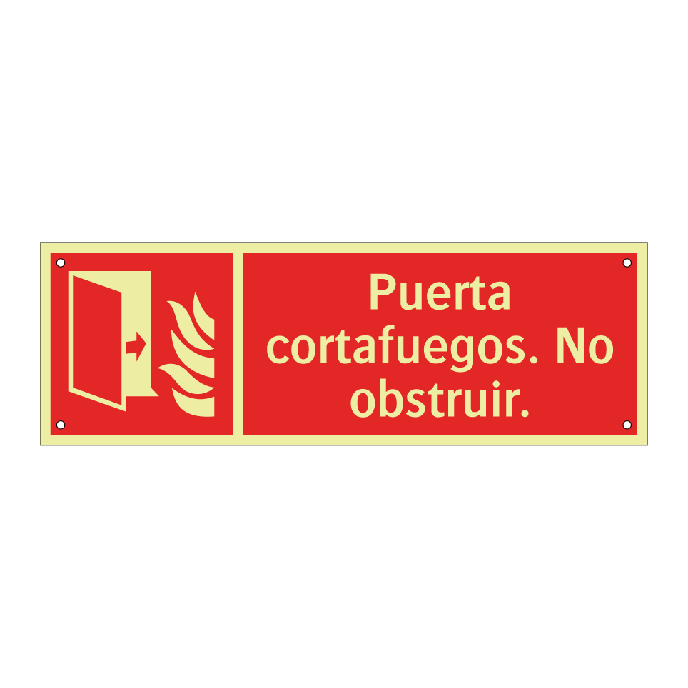 Puerta cortafuegos. No obstruir.