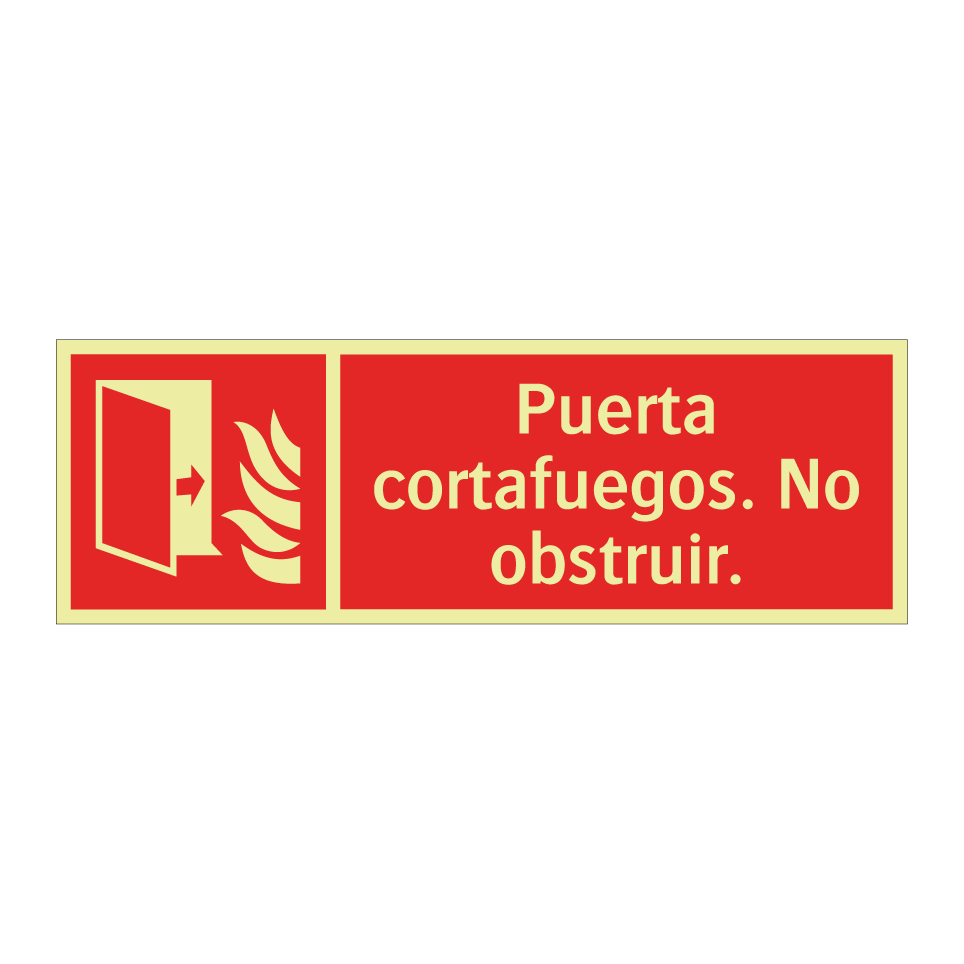 Puerta cortafuegos. No obstruir.