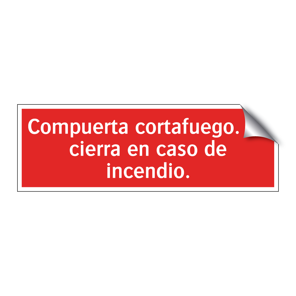 Compuerta cortafuego. Se cierra en caso de incendio.