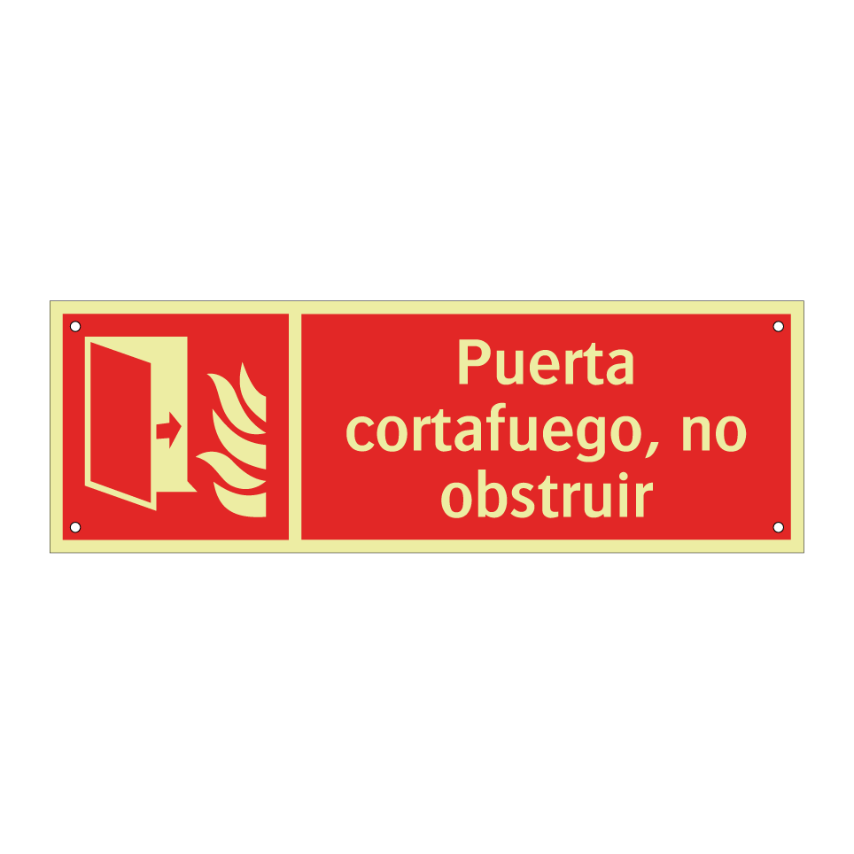 Puerta cortafuego, no obstruir
