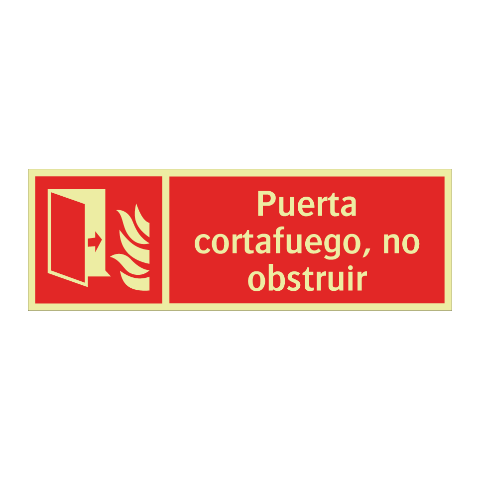 Puerta cortafuego, no obstruir