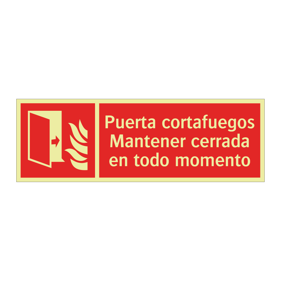 Puerta cortafuegos Mantener cerrada en todo momento