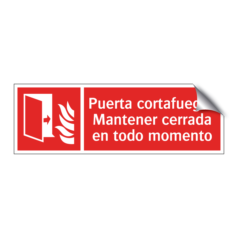 Puerta cortafuegos Mantener cerrada en todo momento