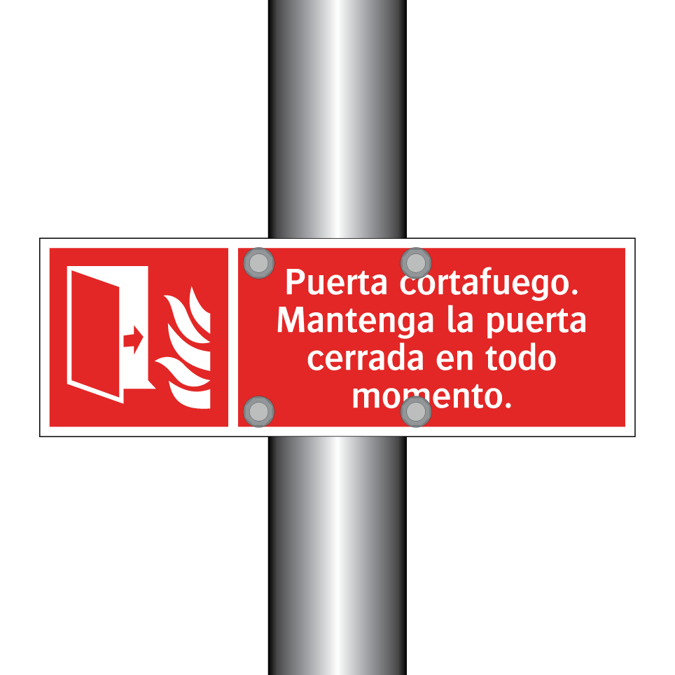 Puerta cortafuego. Mantenga la puerta cerrada en todo momento.