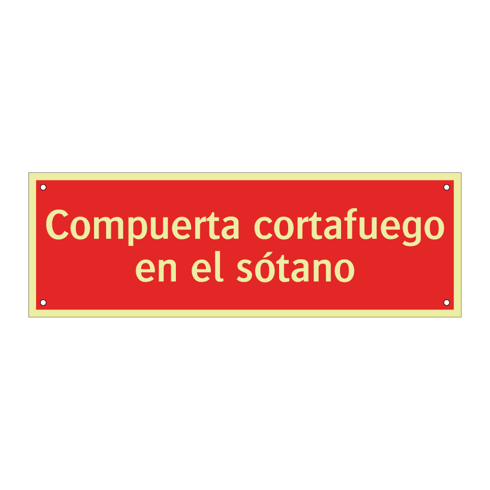 Compuerta cortafuego en el sótano