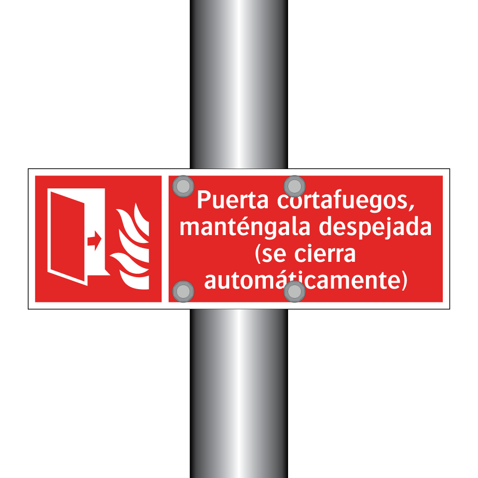 Puerta cortafuegos, manténgala despejada (se cierra automáticamente)