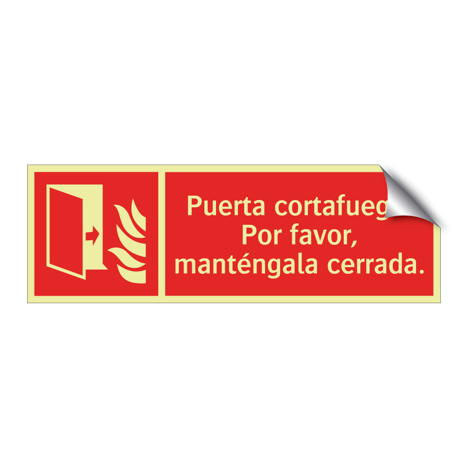 Puerta cortafuego. Por favor, manténgala cerrada.