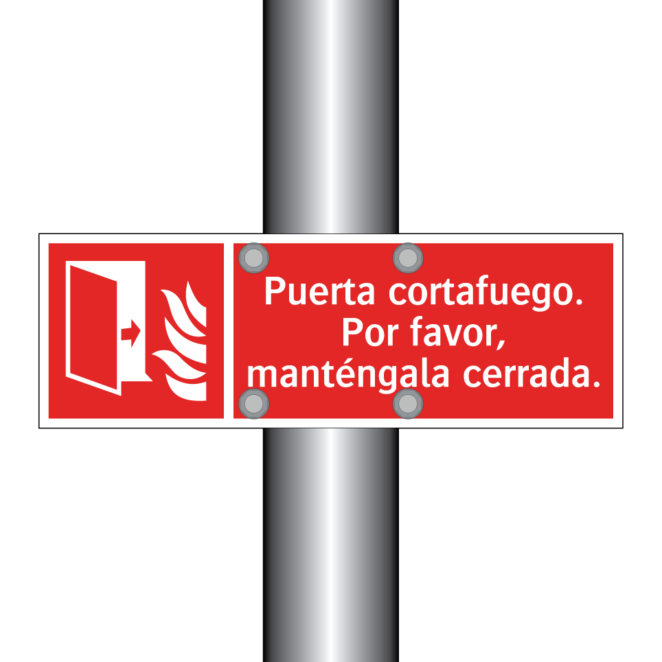 Puerta cortafuego. Por favor, manténgala cerrada.