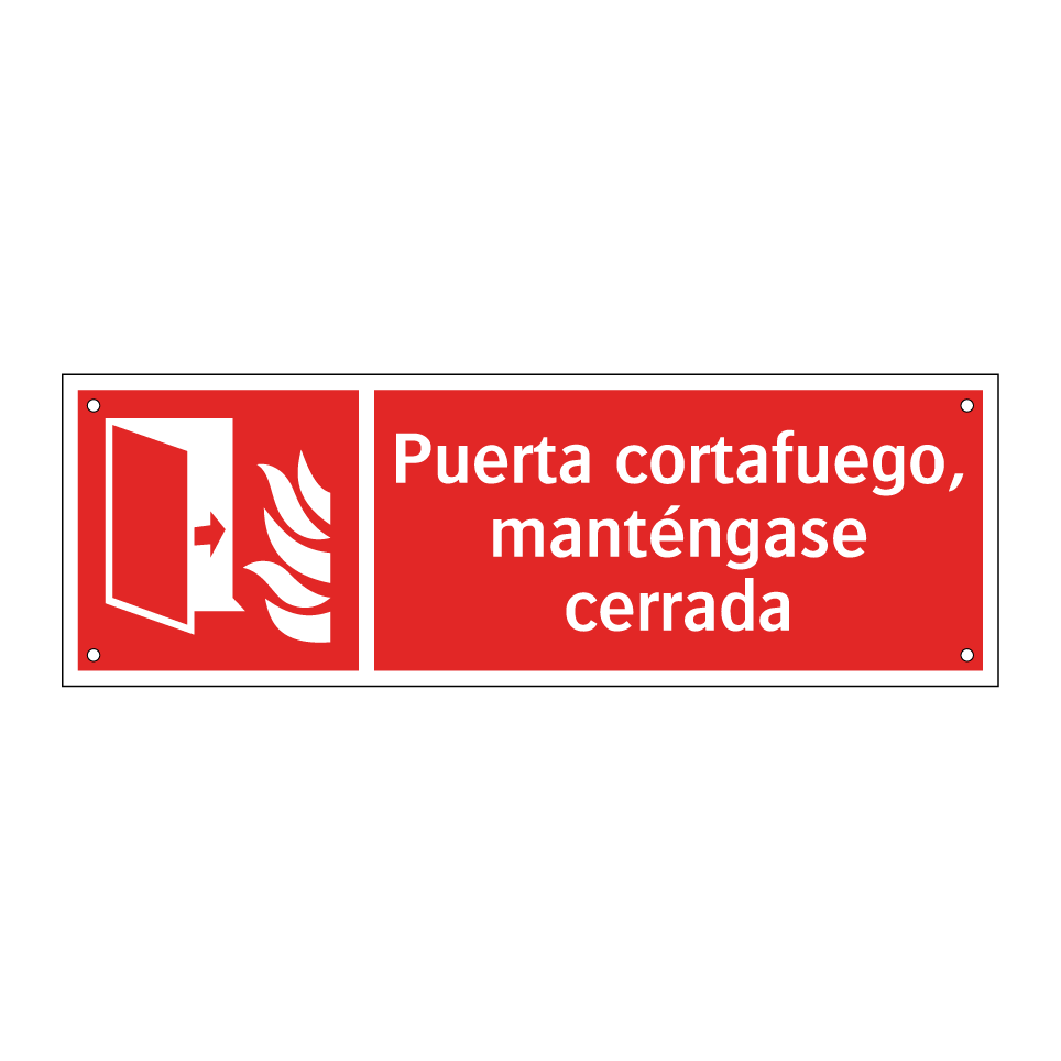 Puerta cortafuego, manténgase cerrada