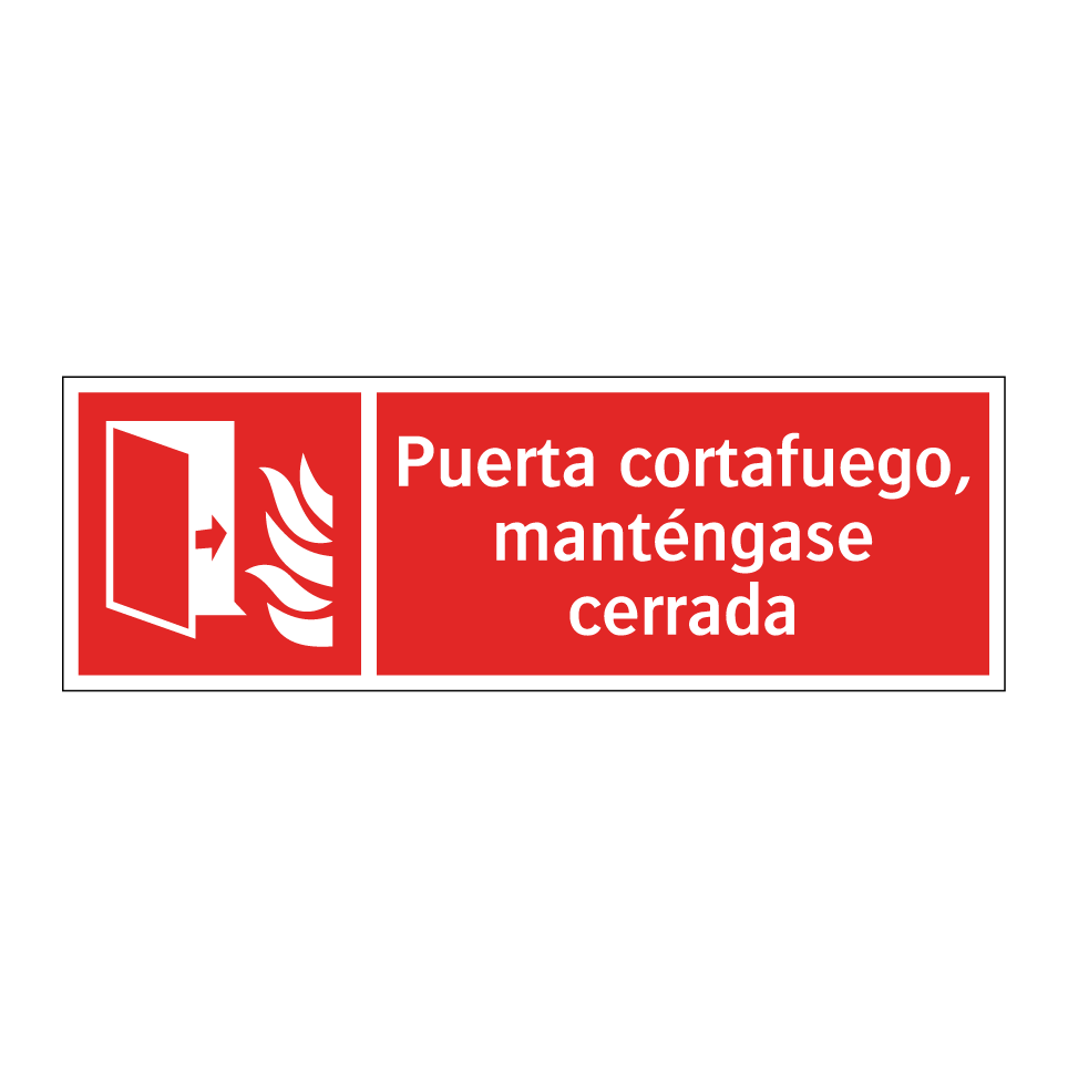 Puerta cortafuego, manténgase cerrada
