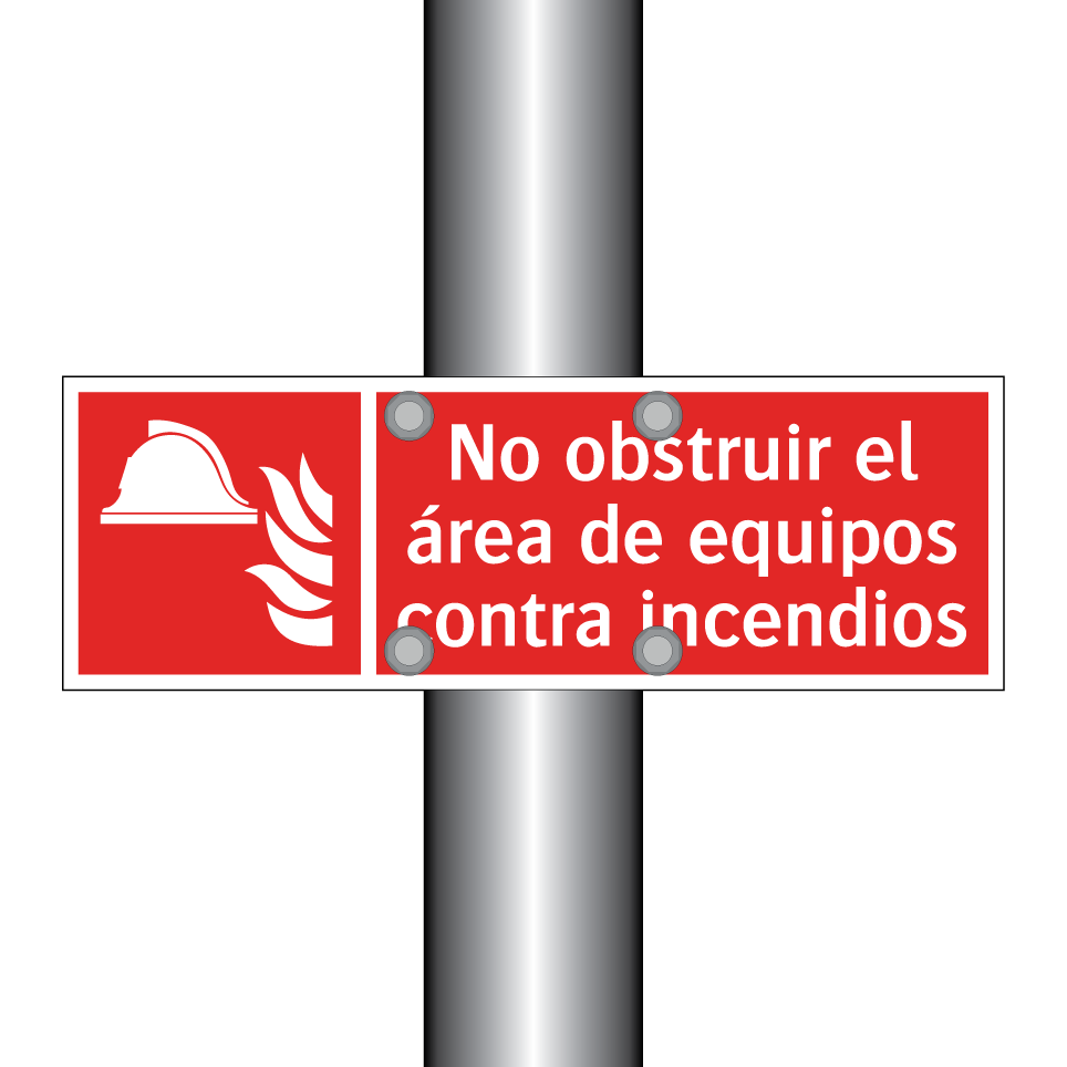 No obstruir el área de equipos contra incendios