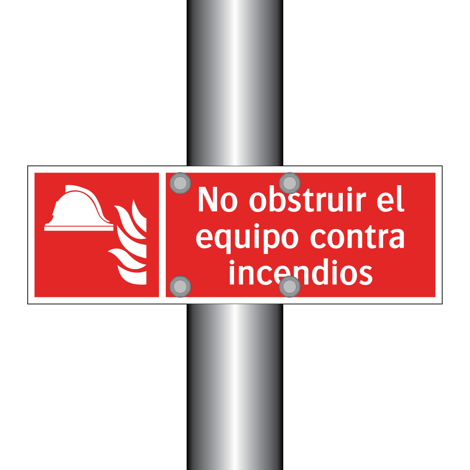 No obstruir el equipo contra incendios