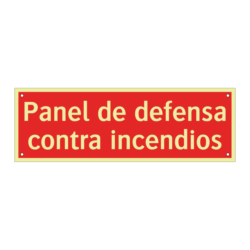 Panel de defensa contra incendios