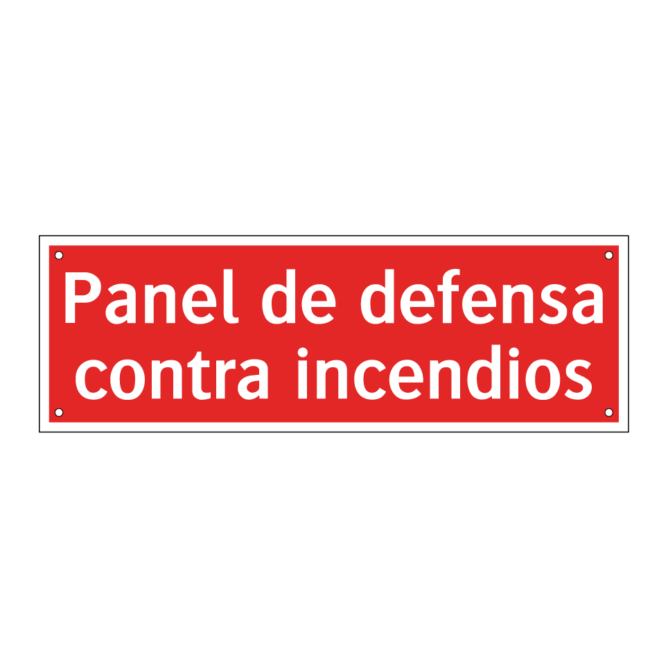 Panel de defensa contra incendios