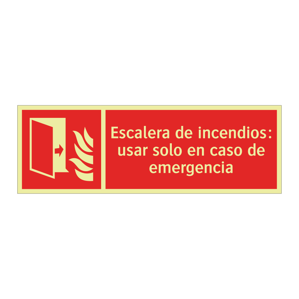 Escalera de incendios: usar solo en caso de emergencia