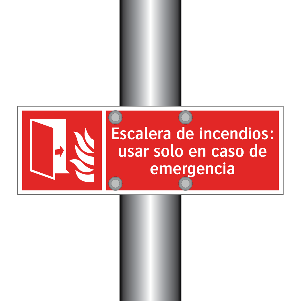 Escalera de incendios: usar solo en caso de emergencia