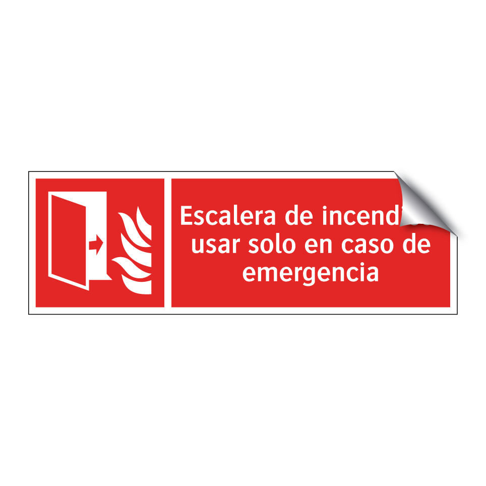Escalera de incendios: usar solo en caso de emergencia