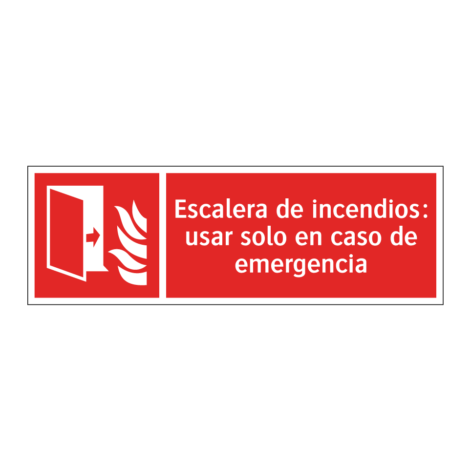 Escalera de incendios: usar solo en caso de emergencia