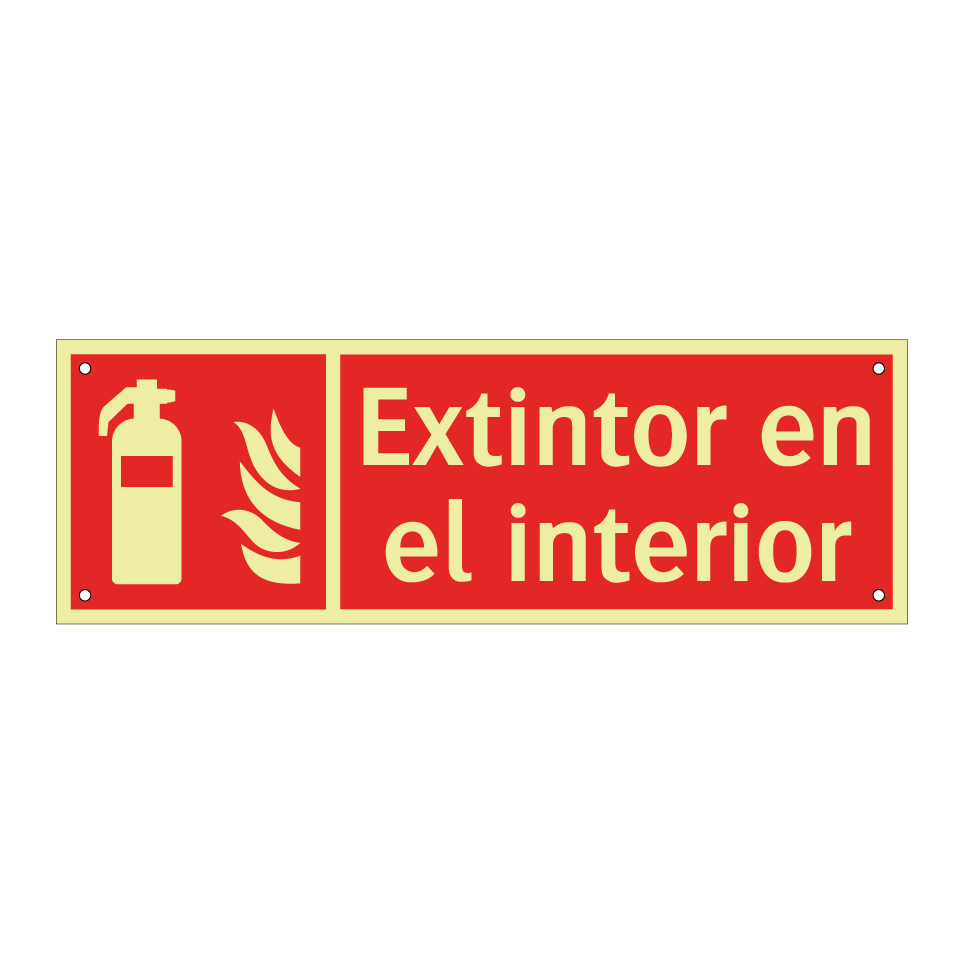 Extintor en el interior