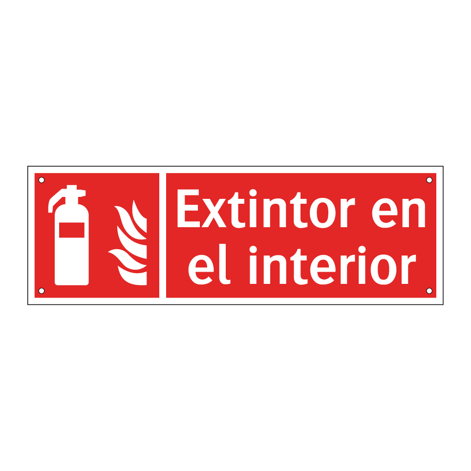 Extintor en el interior