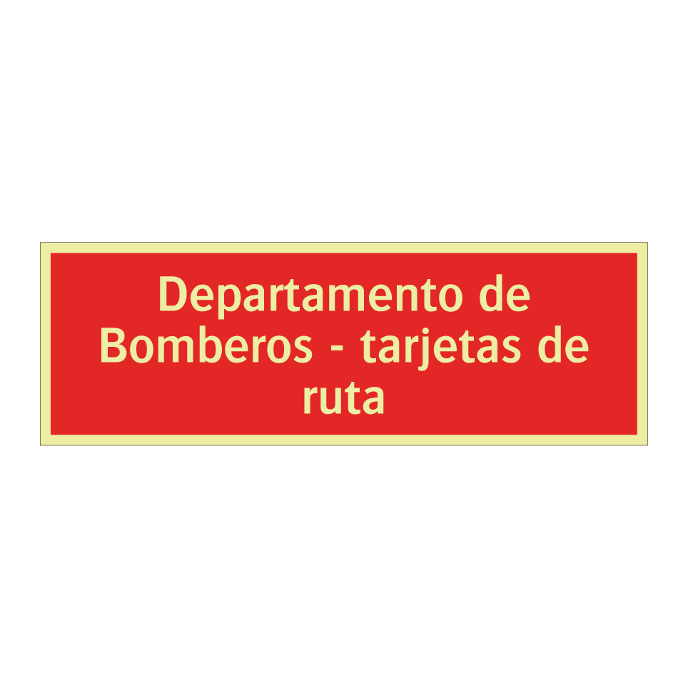 Departamento de Bomberos - tarjetas de ruta