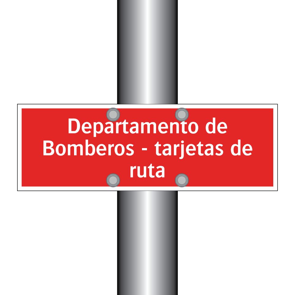 Departamento de Bomberos - tarjetas de ruta