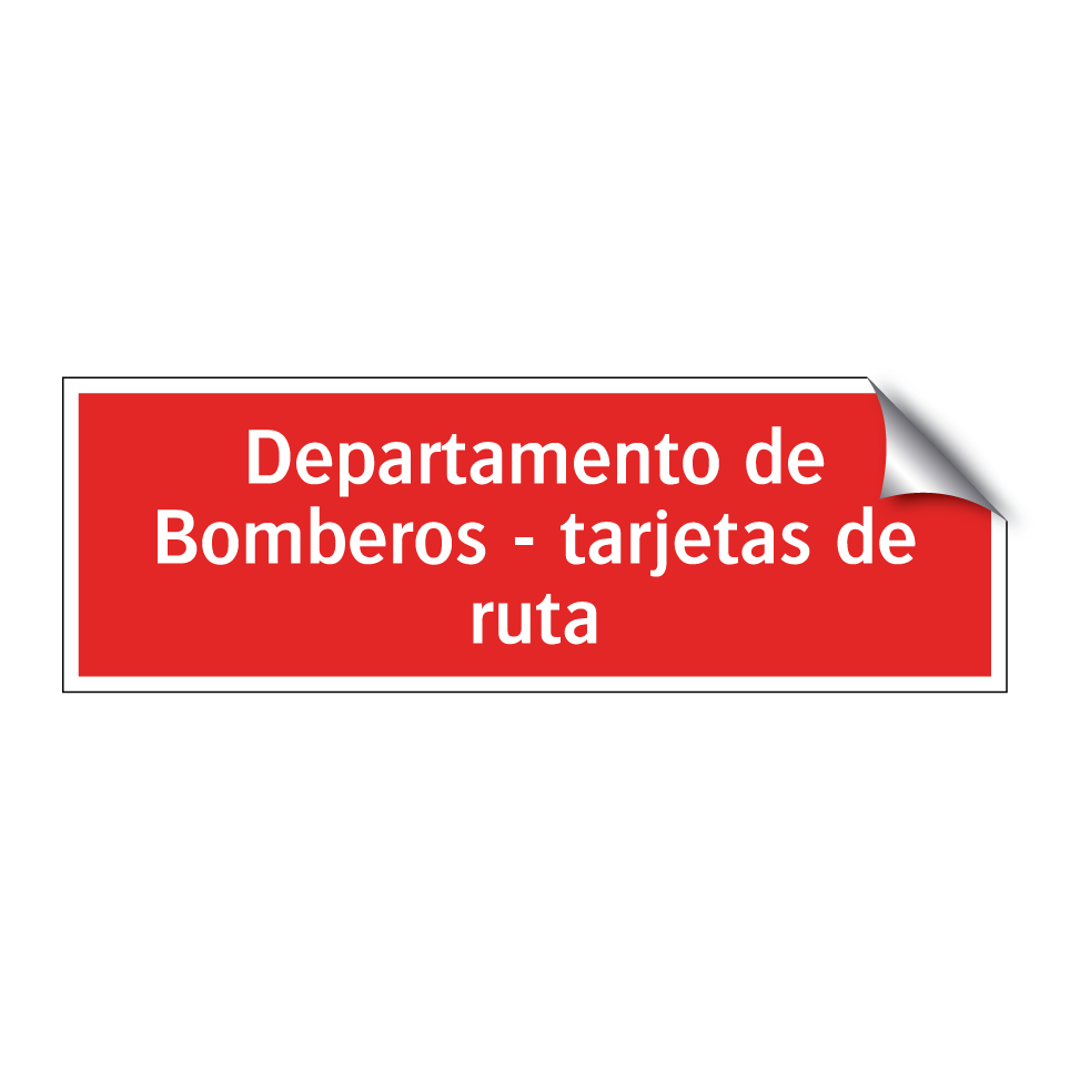 Departamento de Bomberos - tarjetas de ruta