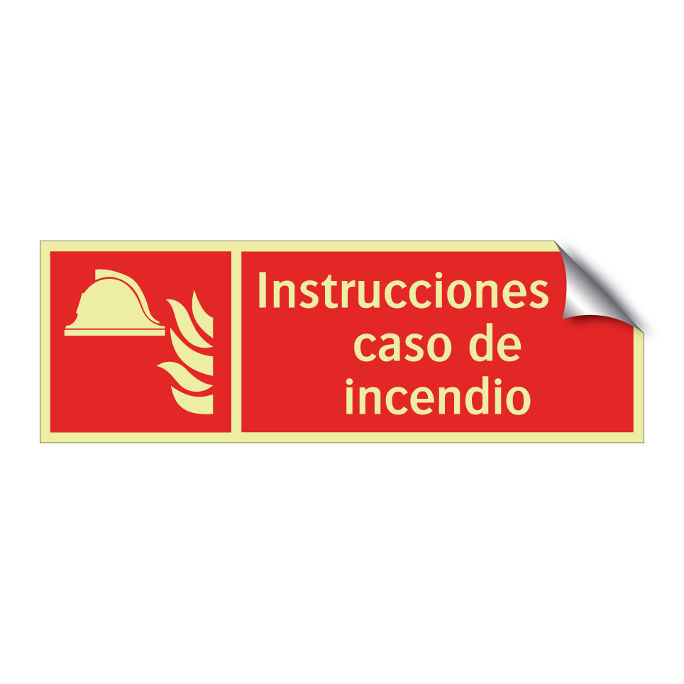 Instrucciones en caso de incendio