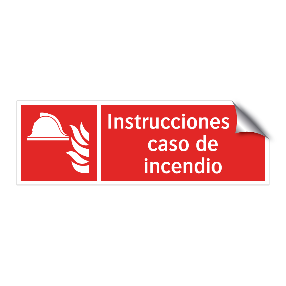 Instrucciones en caso de incendio