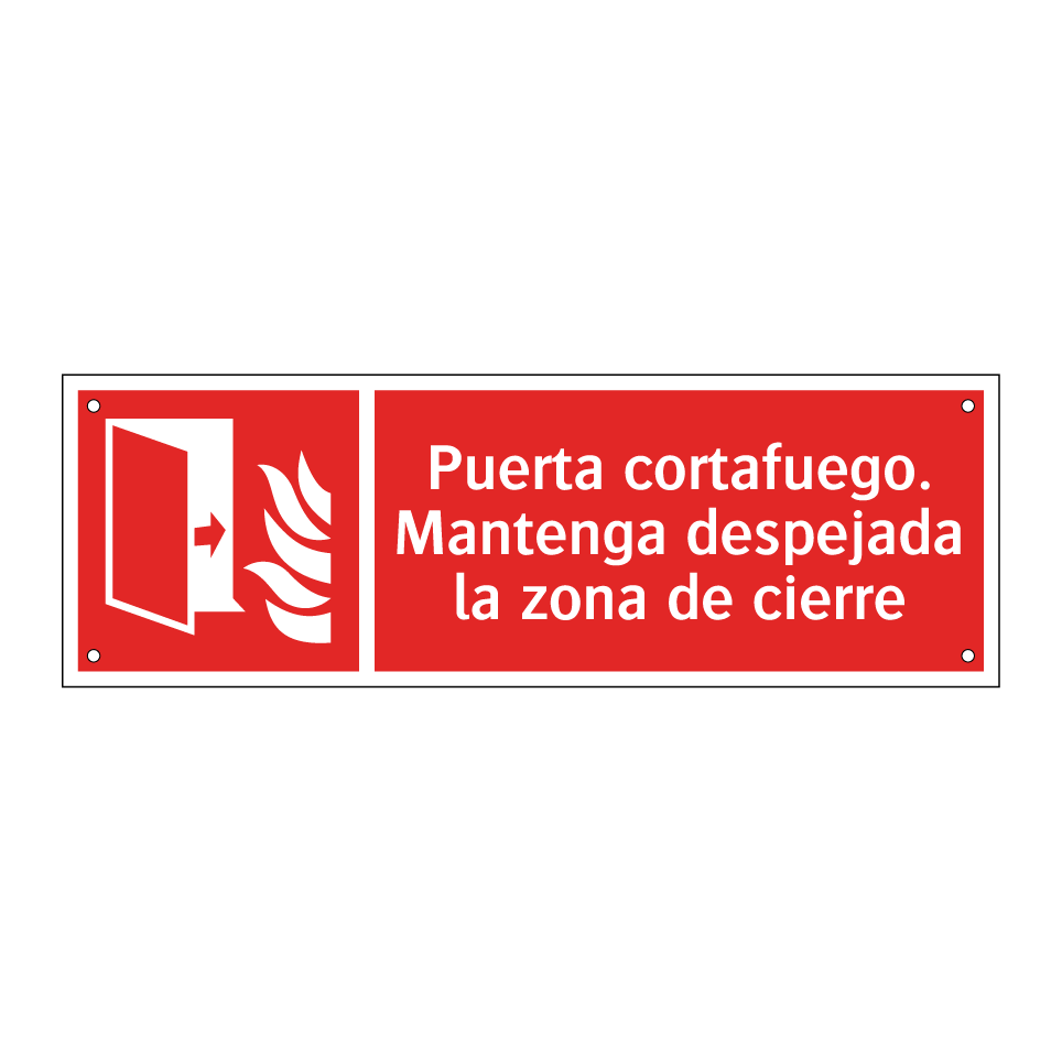 Puerta cortafuego. Mantenga despejada la zona de cierre