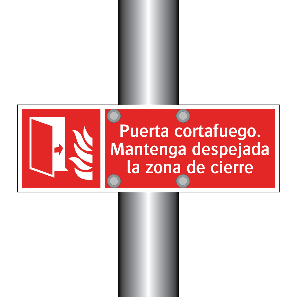 Puerta cortafuego. Mantenga despejada la zona de cierre