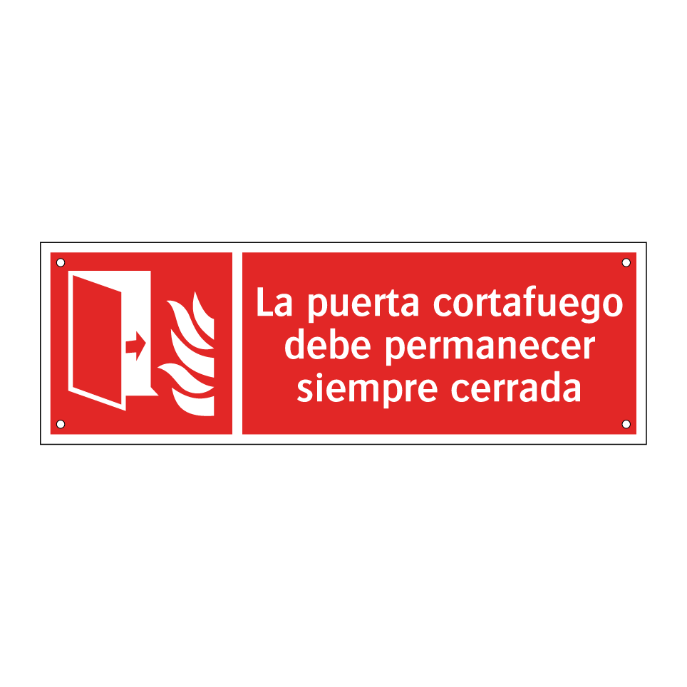 La puerta cortafuego debe permanecer siempre cerrada