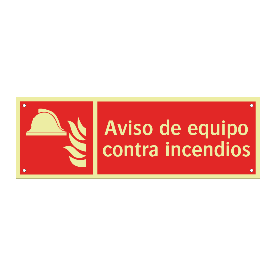 Aviso de equipo contra incendios