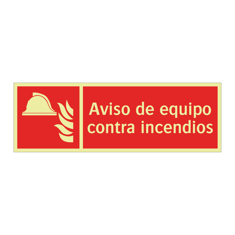 Aviso de equipo contra incendios
