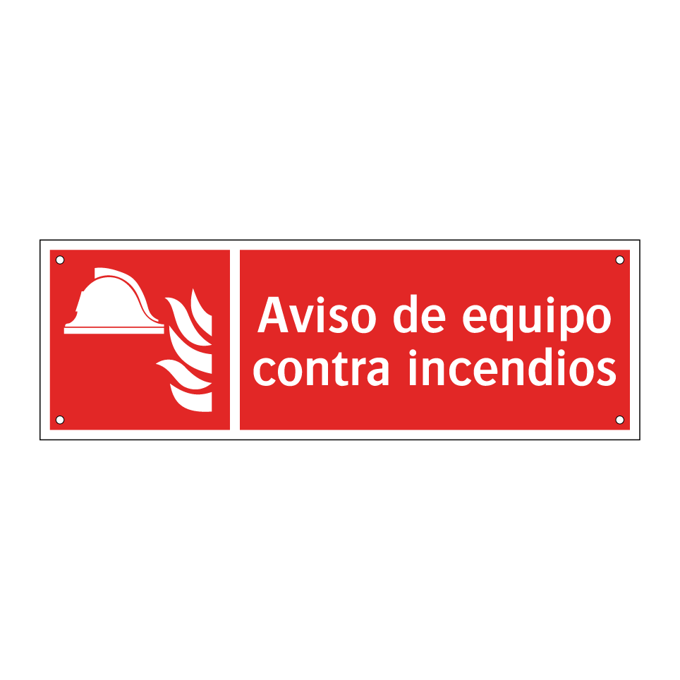 Aviso de equipo contra incendios