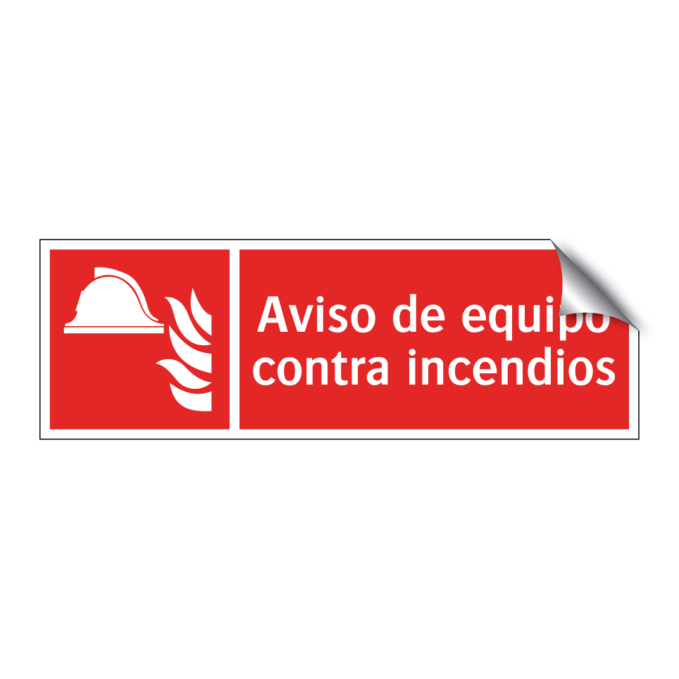 Aviso de equipo contra incendios