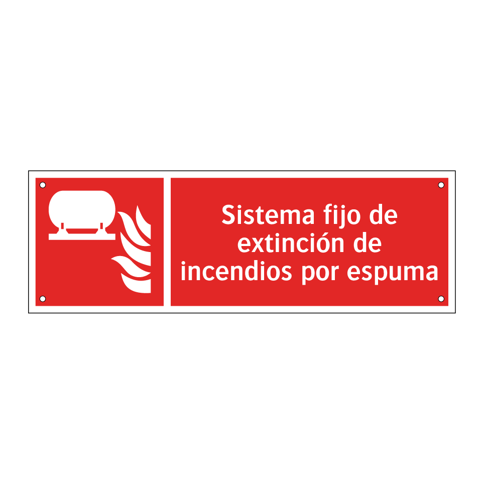 Sistema fijo de extinción de incendios por espuma