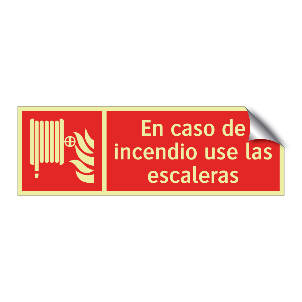 En caso de incendio use las escaleras