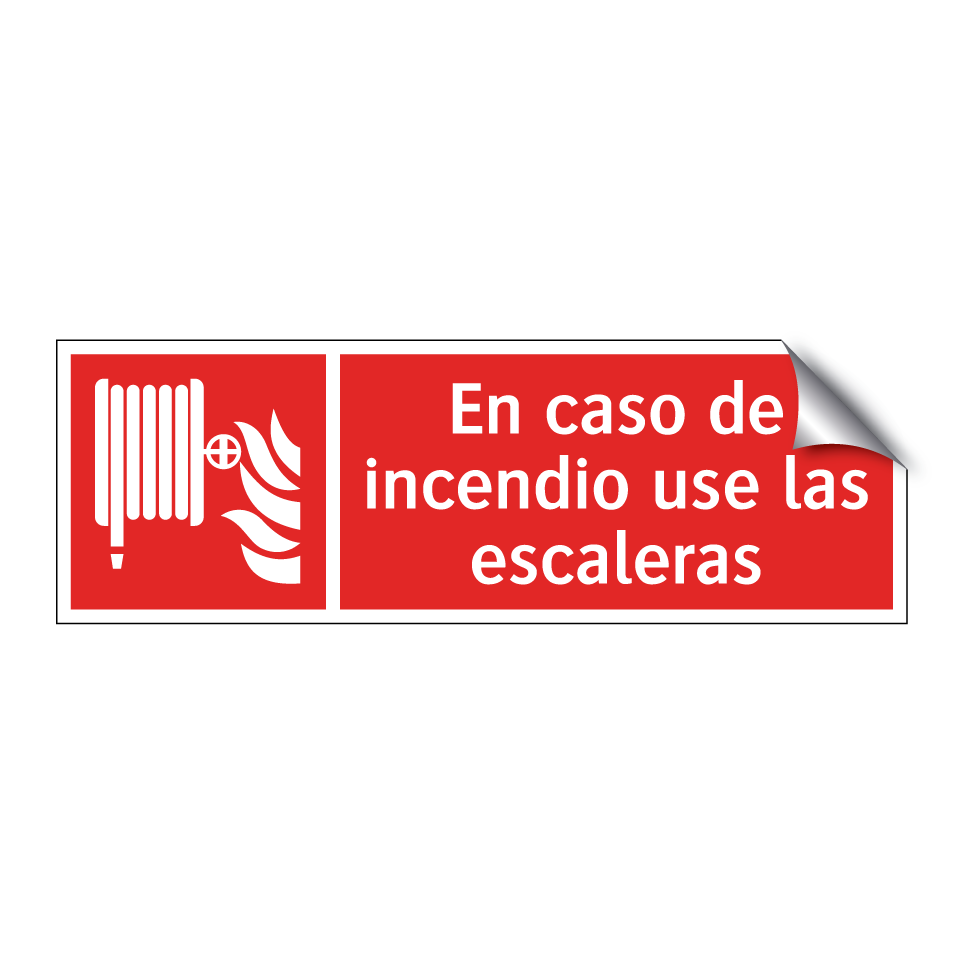 En caso de incendio use las escaleras