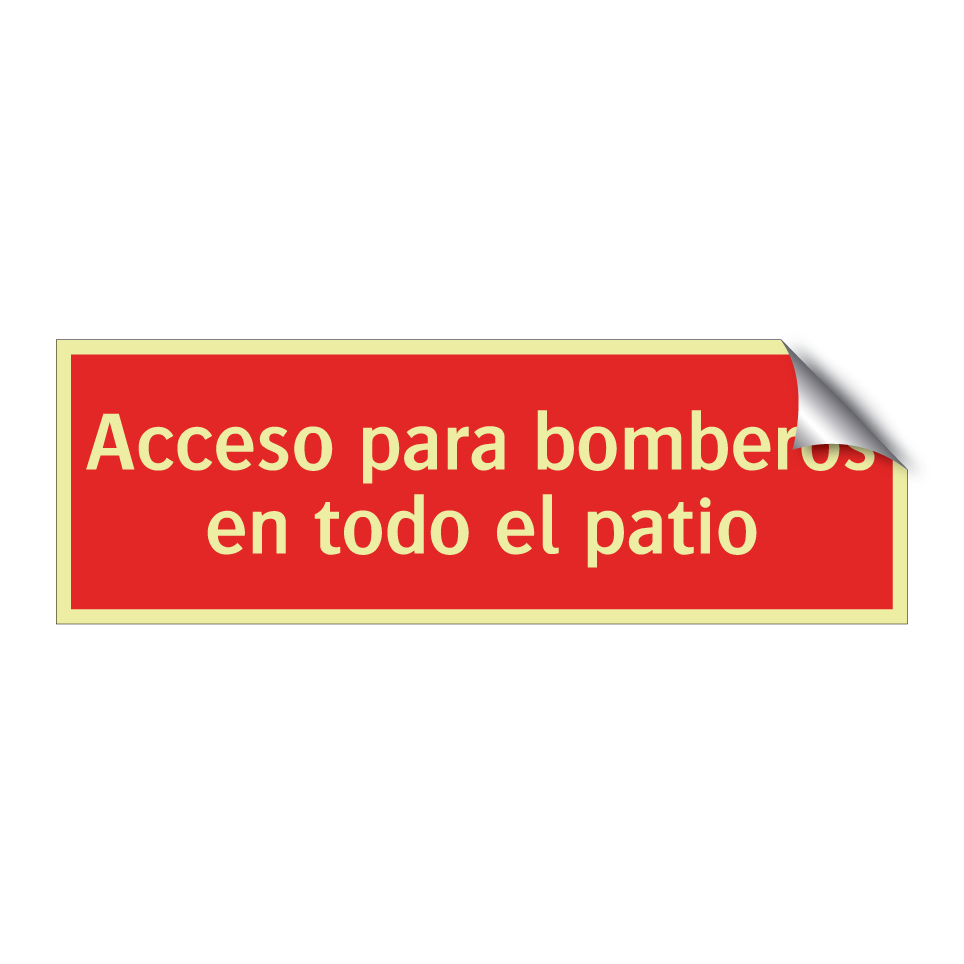 Acceso para bomberos en todo el patio
