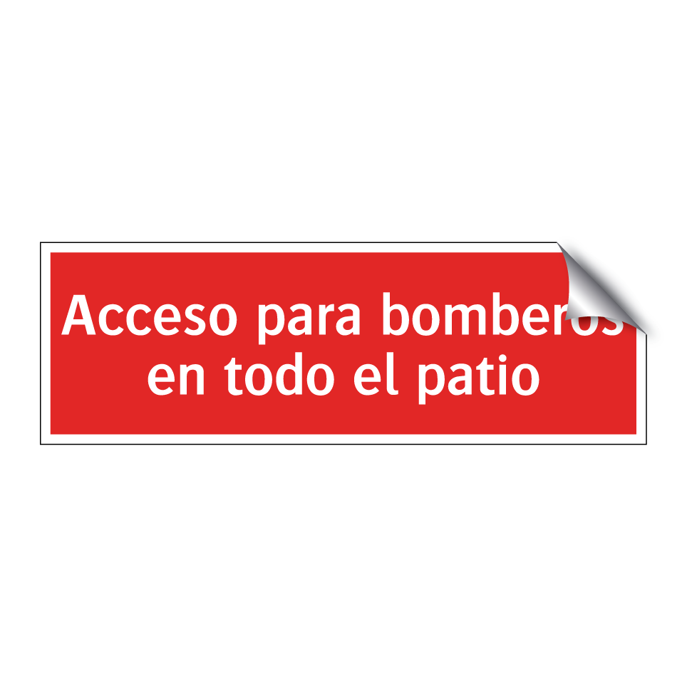 Acceso para bomberos en todo el patio