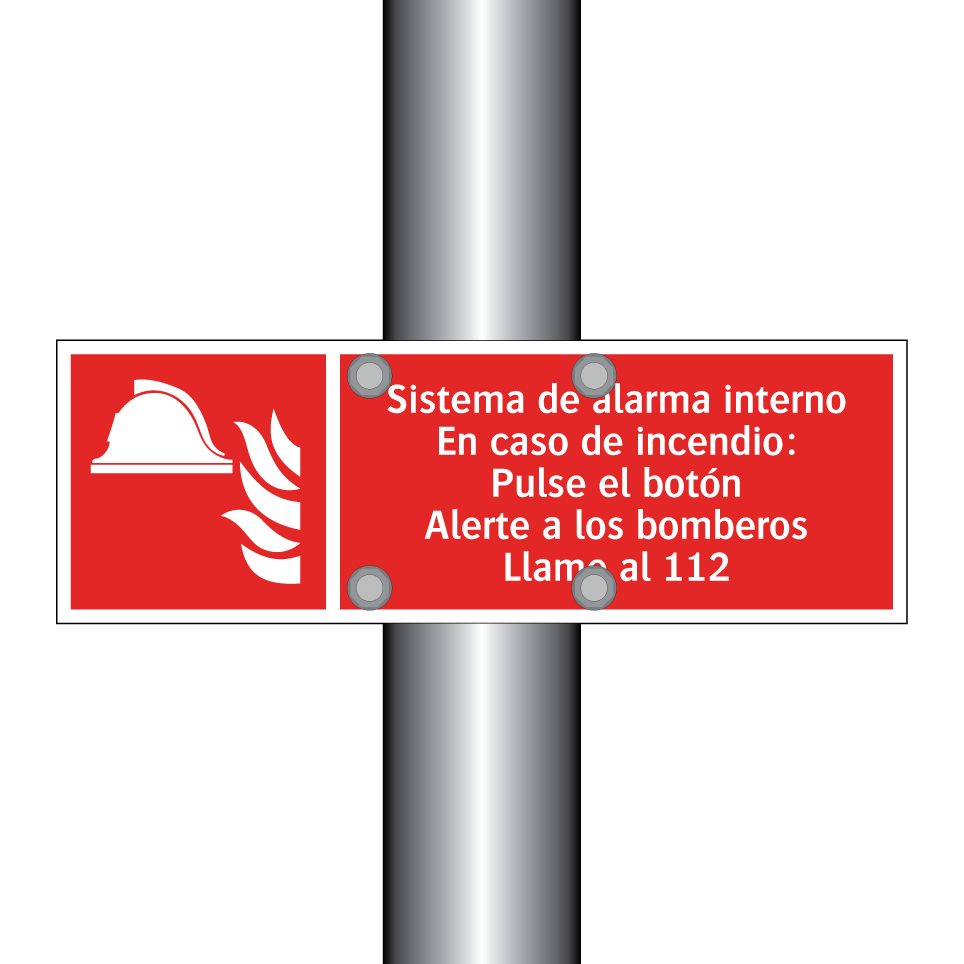 Sistema de alarma interno En caso de incendio: Pulse el botón Alerte a los bomberos Llame al 112