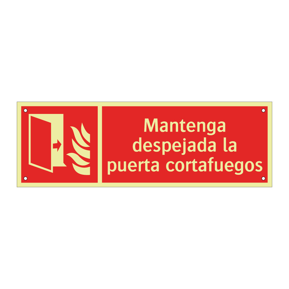 Mantenga despejada la puerta cortafuegos