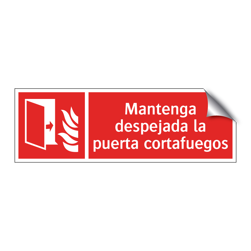 Mantenga despejada la puerta cortafuegos