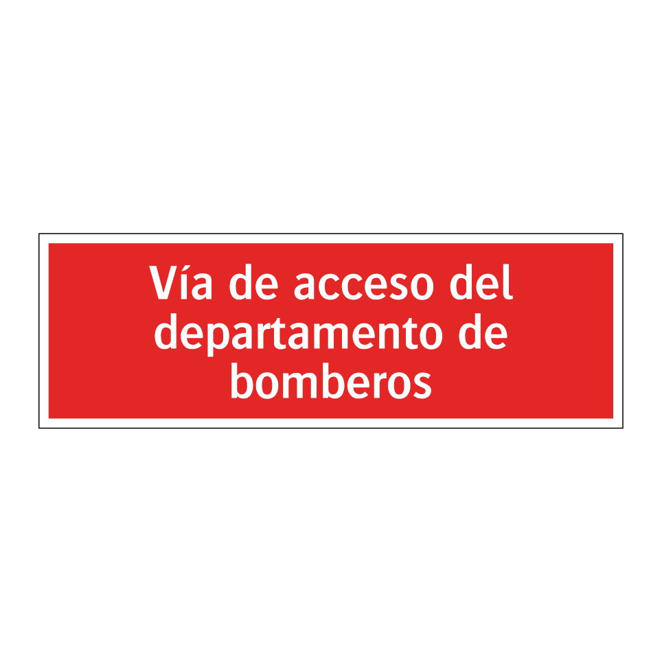 Vía de acceso del departamento de bomberos