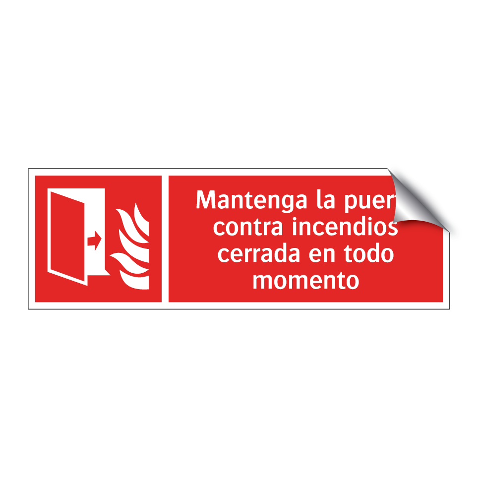 Mantenga la puerta contra incendios cerrada en todo momento
