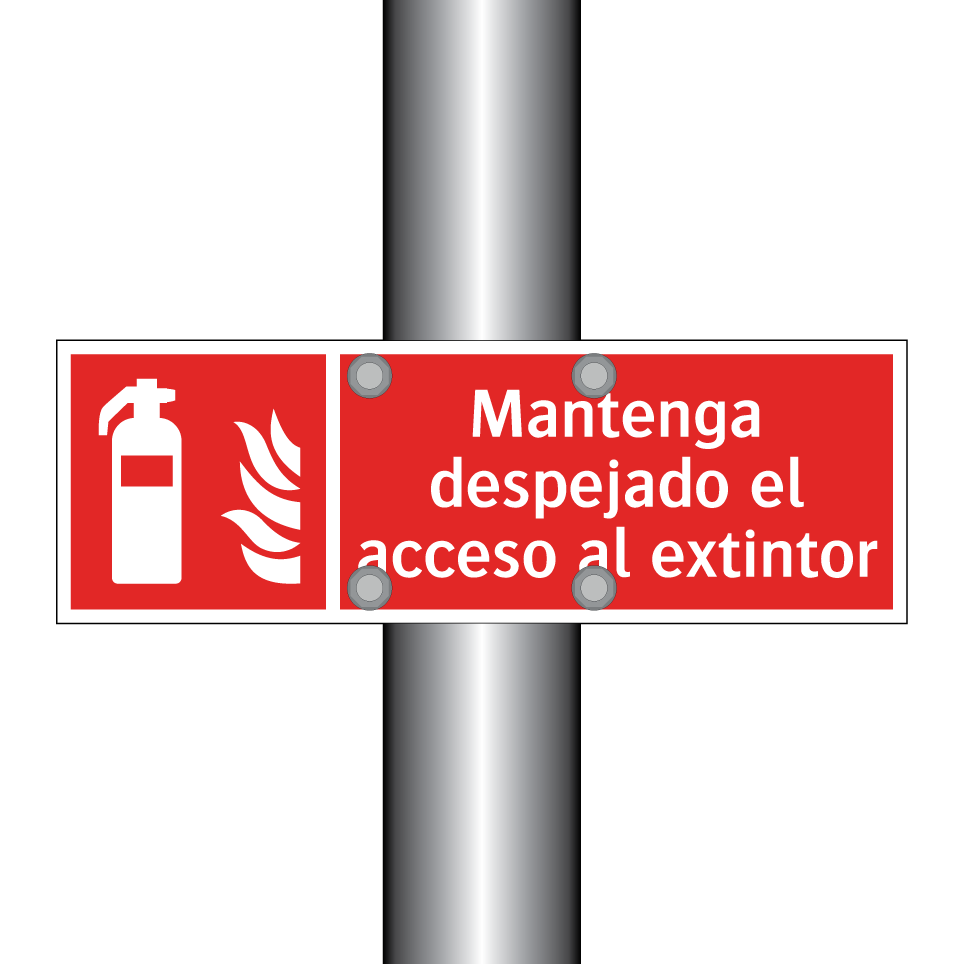 Mantenga despejado el acceso al extintor