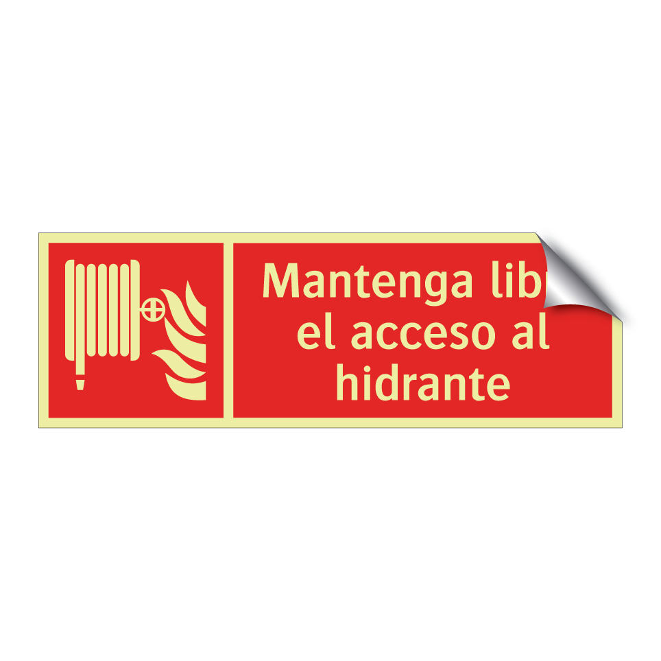 Mantenga libre el acceso al hidrante